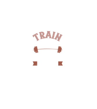 Train Hard model negru pe tricou