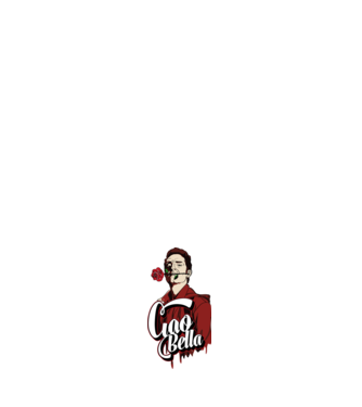 ciao bella berlin rose model alb pe tricou