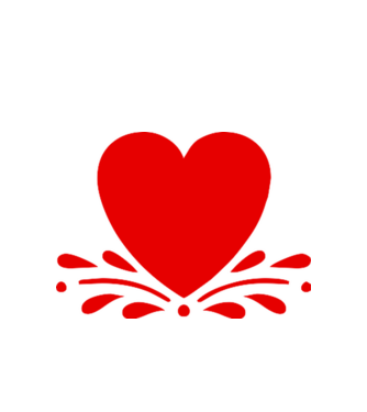 inimă Valentine model alb pe tricou