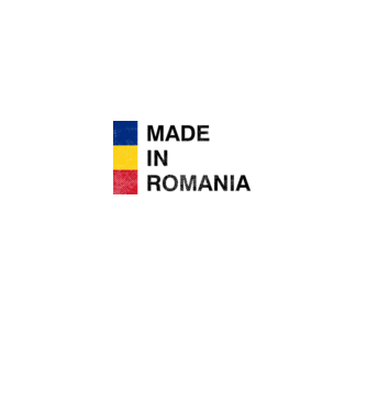 made in romania model alb pe tricou