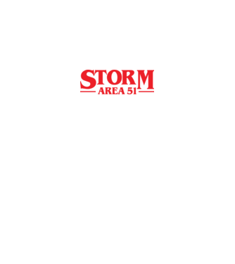 storm area 51 stranger model negru pe tricou