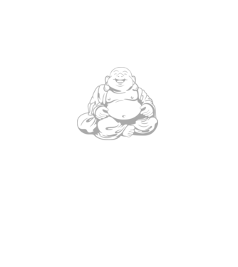 fat buddha model negru pe tricou