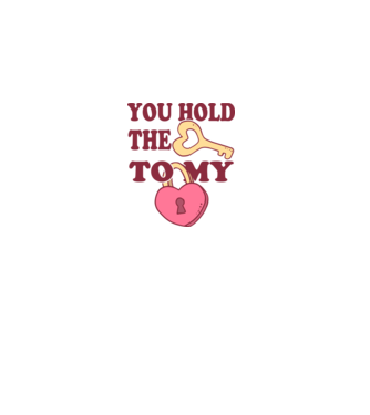 you hold the key to my heart model alb pe tricou