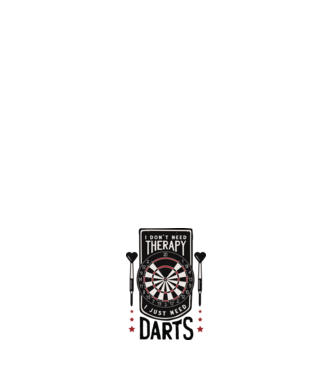 Darts Therapy model negru pe tricou