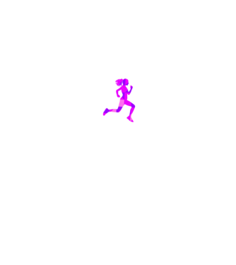 I run like a girl model alb pe tricou
