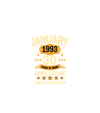 January 1993 30 years of being limited edition model negru pe tricou