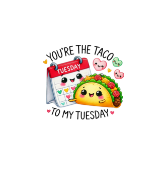 Taco to my Tuesday model alb pe tricou