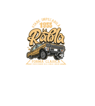 Rablă 1955 model negru pe tricou