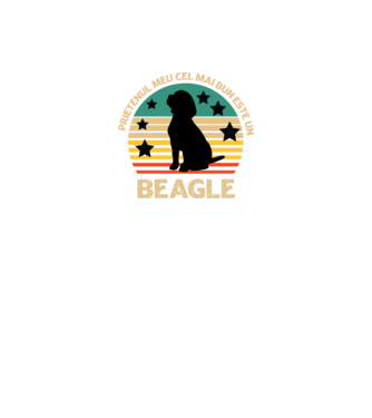 Prietenul meu cel mai bun este un beagle model negru pe tricou