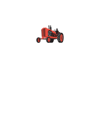 TRACTOR model alb pe tricou