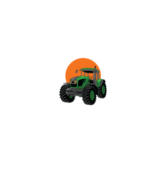TRACTOR model alb/roșu pe tricou
