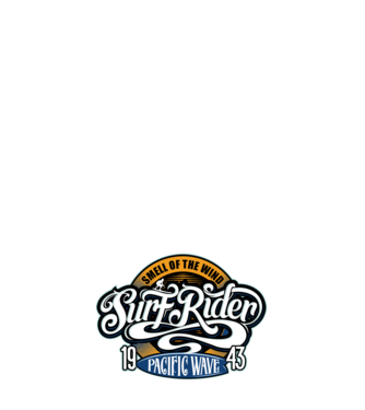 Surf Rider model albastru închis pe tricou