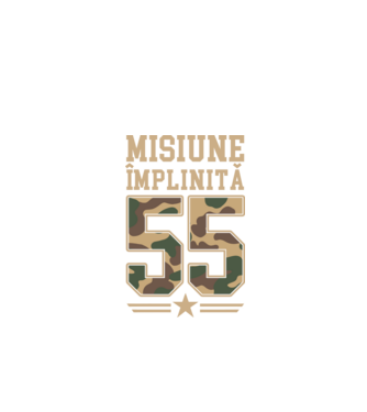 Misiune împlinită 55 model negru pe tricou