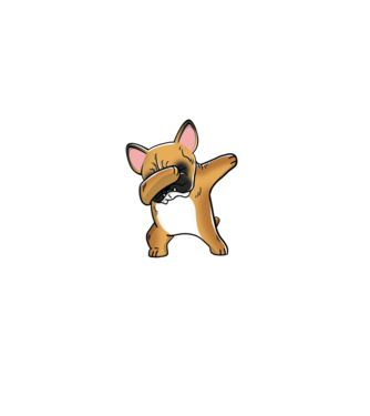 Buldog francez DAB model negru pe tricou