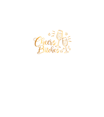 Cheers Bitches model negru pe tricou