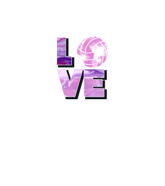 Love volleyball model negru pe tricou