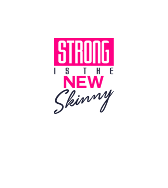 Strong is the new skinny model alb pe tricou