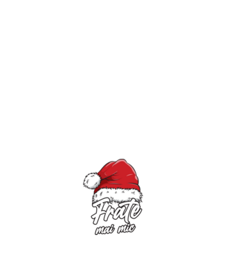 frate mai mic Santa Hat model negru pe tricou