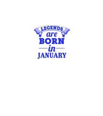 Legends are born in January model alb pe tricou