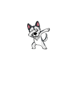 Husky DAB model albastru închis pe tricou