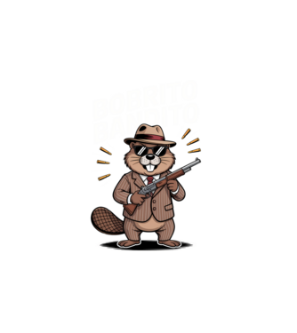 Bobrito Bandito model alb pe tricou