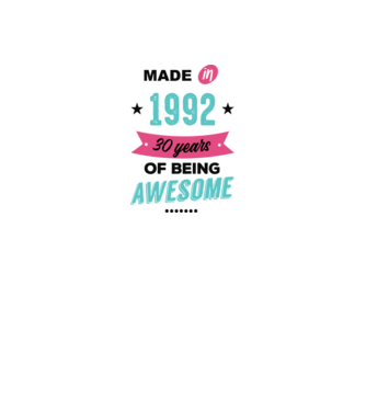 MADE in 1992 model alb pe tricou