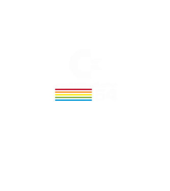Commodore 64 logo on black model negru pe tricou