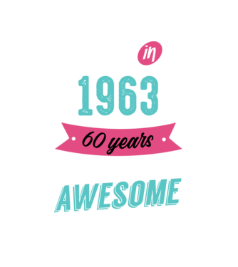 MADE IN 1963 model alb pe tricou