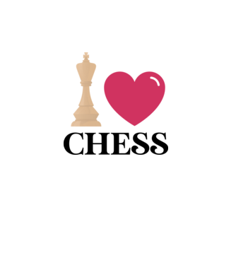 Love chess model alb pe tricou