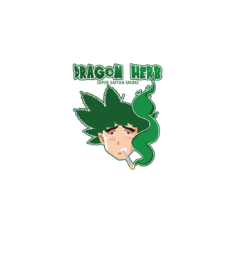 dragon herb smoke model negru pe tricou