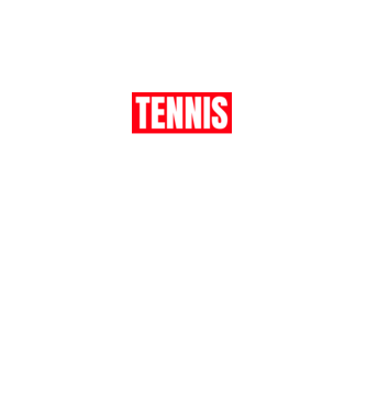 TENNIS HERO model negru pe tricou