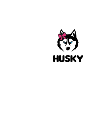 Husky fată model galben neon pe tricou