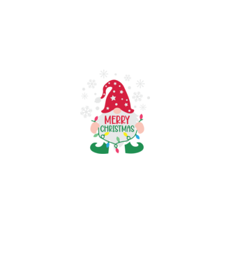 Merry christmas gnome model negru pe tricou