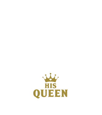 His Queen model alb pe tricou