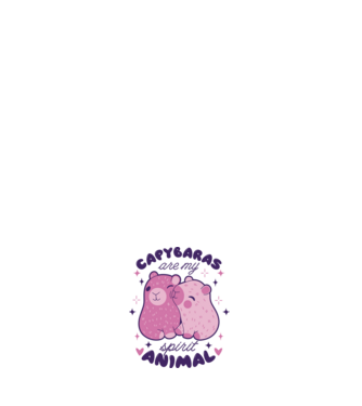Capybaras are my spirit animal model alb pe tricou