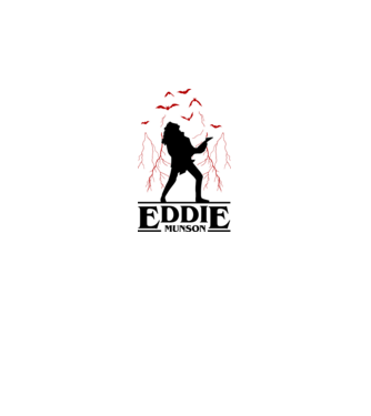 eddie munson stranger things model alb pe tricou