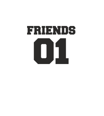 Friends 01 model alb pe tricou