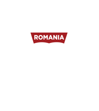 România levis model alb pe tricou