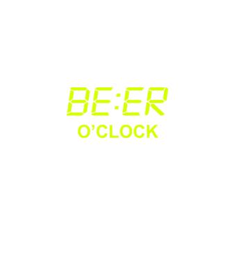 'Beer o'' clock' model negru pe tricou