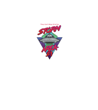 storm area 51 ufo model alb pe tricou