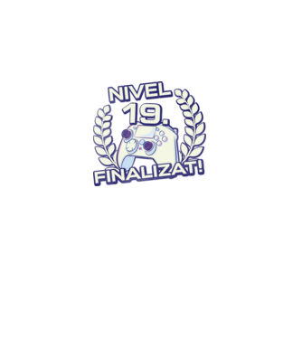 Nivel 19 finalizat! model negru pe tricou