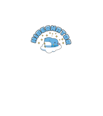 Hibernator model alb pe tricou