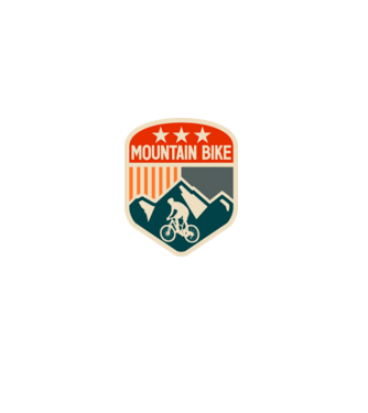 Mountain Bike model negru pe tricou