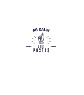 Fii calm, sunt poștaș model gri pe tricou