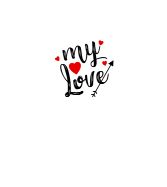 My love model alb pe tricou