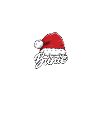 bunic Santa Hat model negru pe tricou