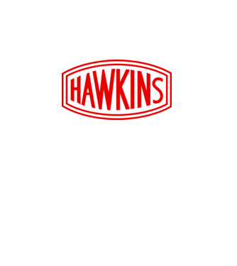 hawkins stranger things model turcoaz pe tricou
