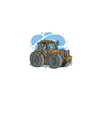 TRACTOR model roz deschis pe tricou