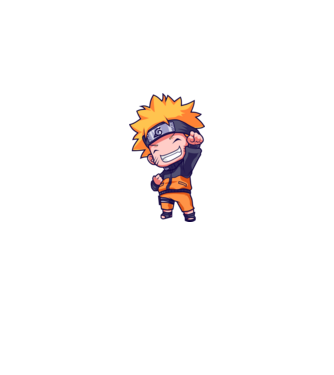 NARUTO model negru pe tricou