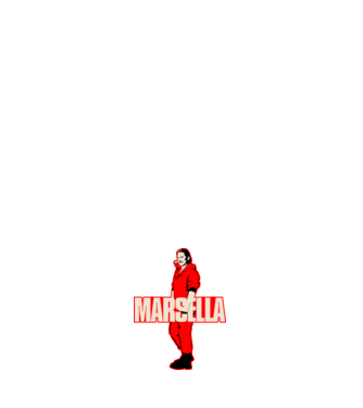 mareille la casa de papel model alb pe tricou